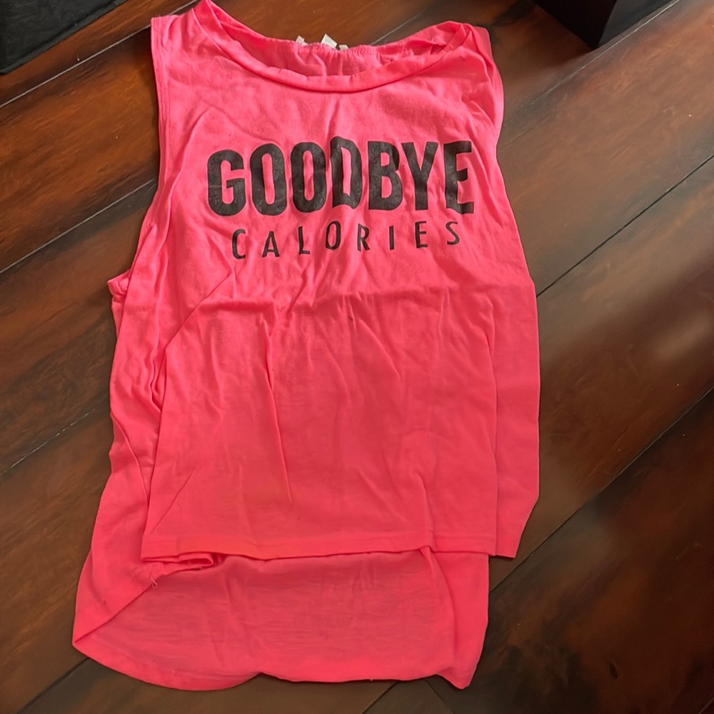 Neon pink workout top